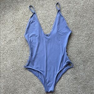 Blue One Piece Swimsuit